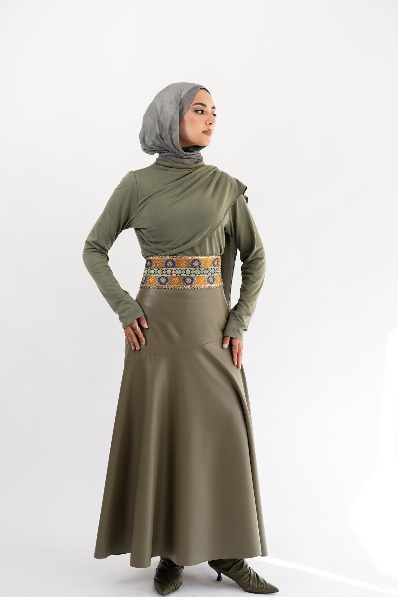 Olive Byblos Skirt