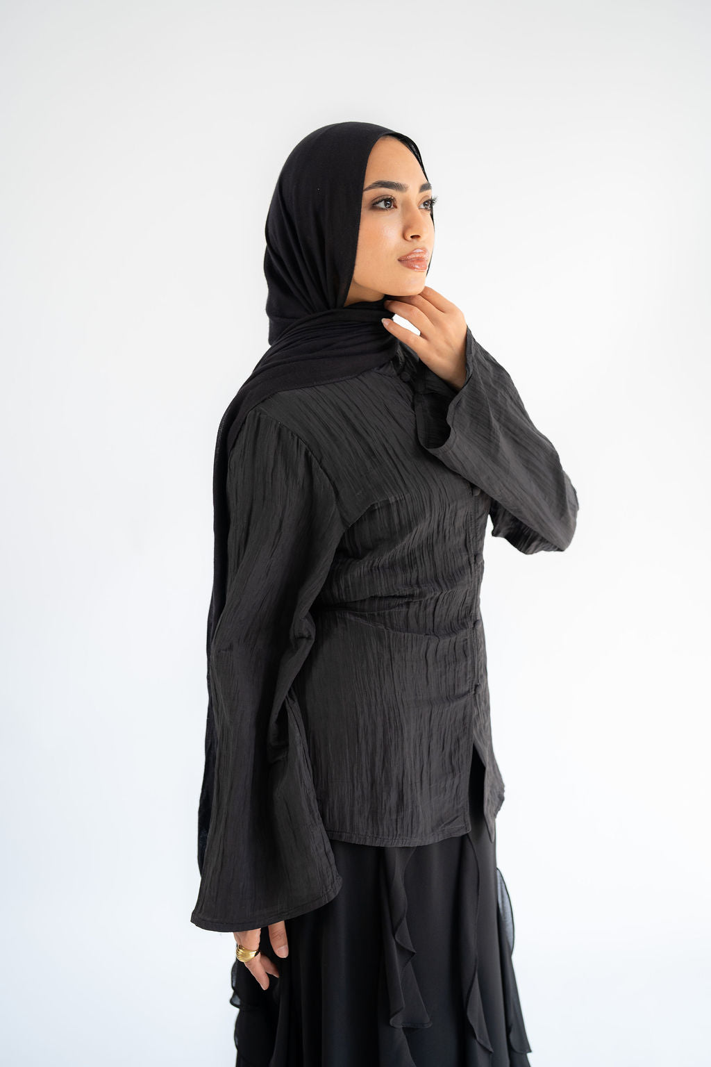 Black Confetti Blouse