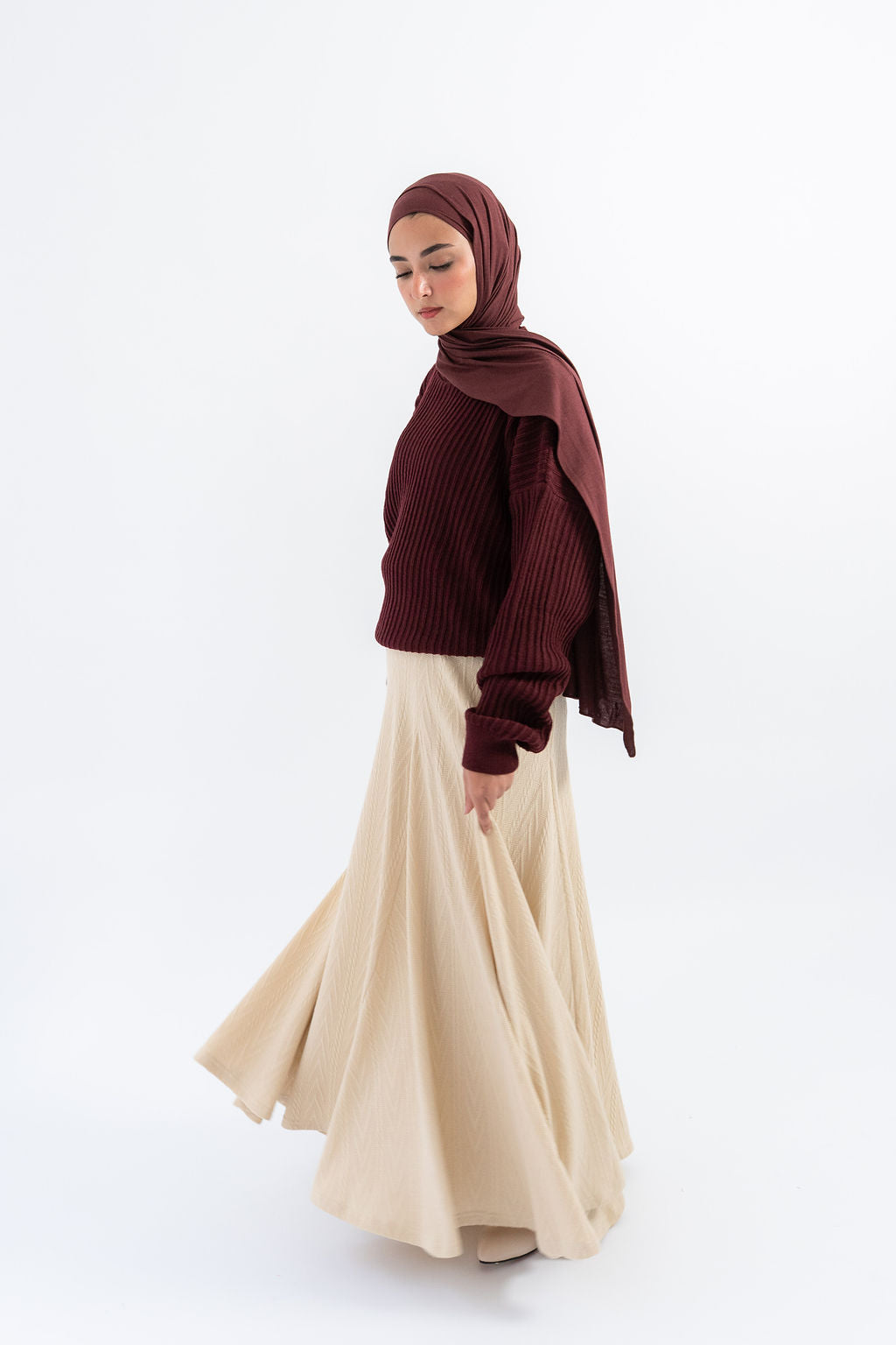 Beige Devon Skirt