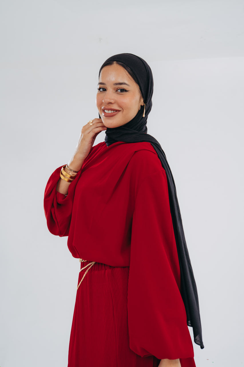 Red Louvre Blouse