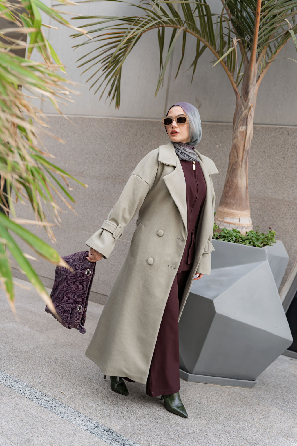 Sage Rue Trench Coat