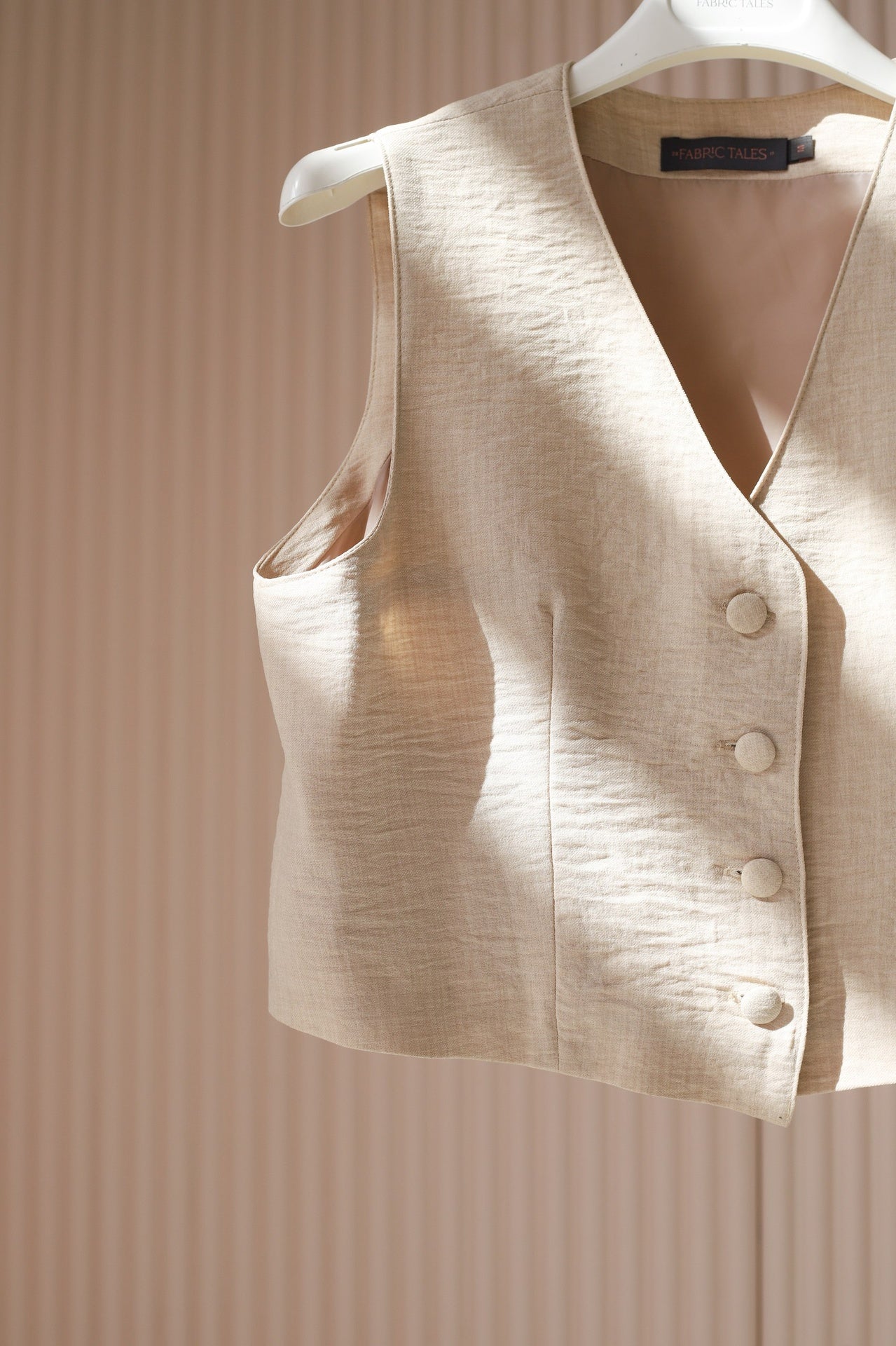 Beige Banker Vest
