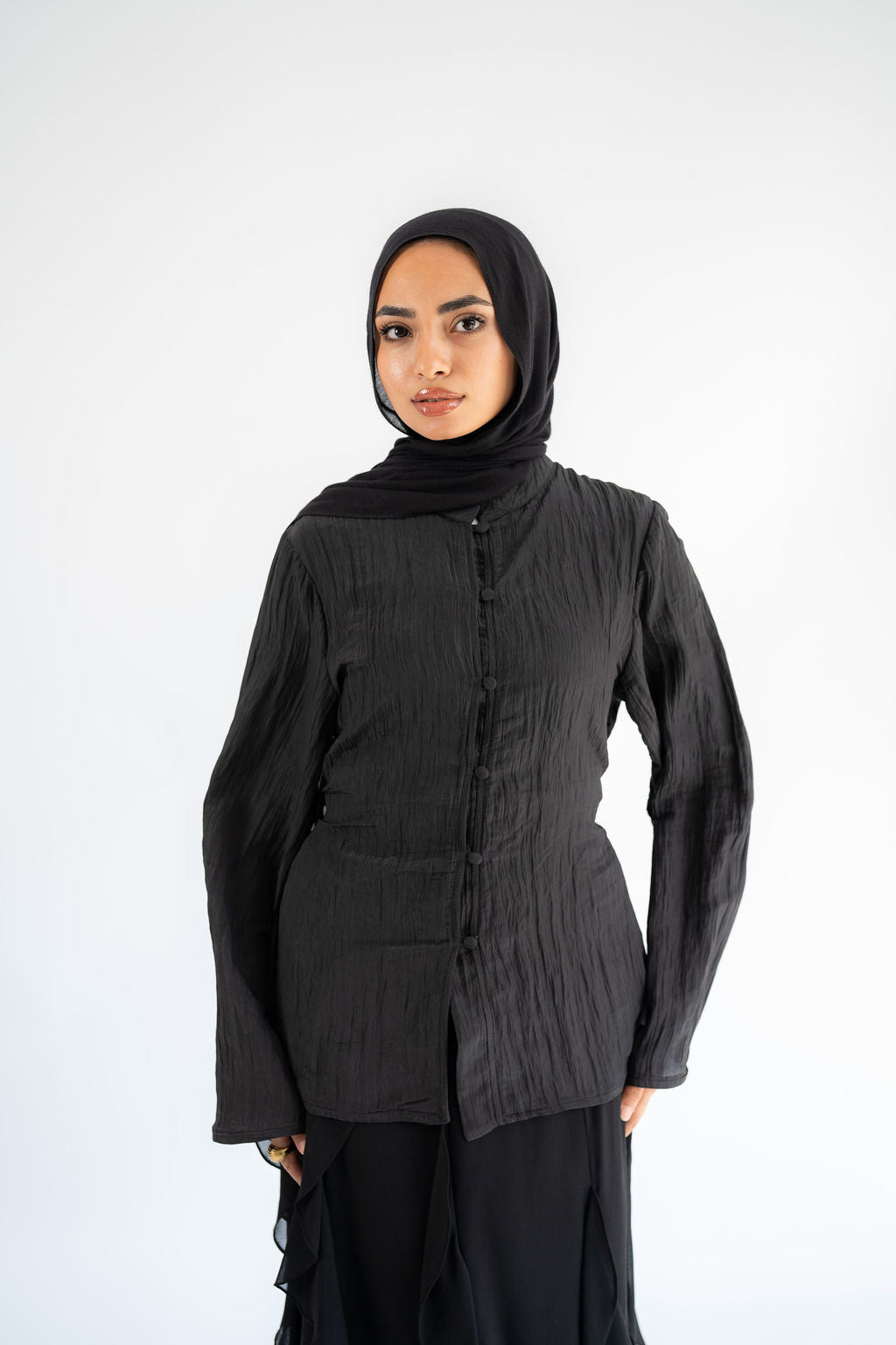 Black Confetti Blouse
