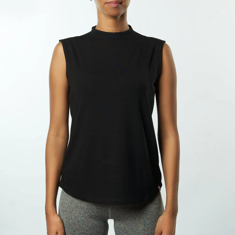 Double Layer Sleeveless Undershirt-Black