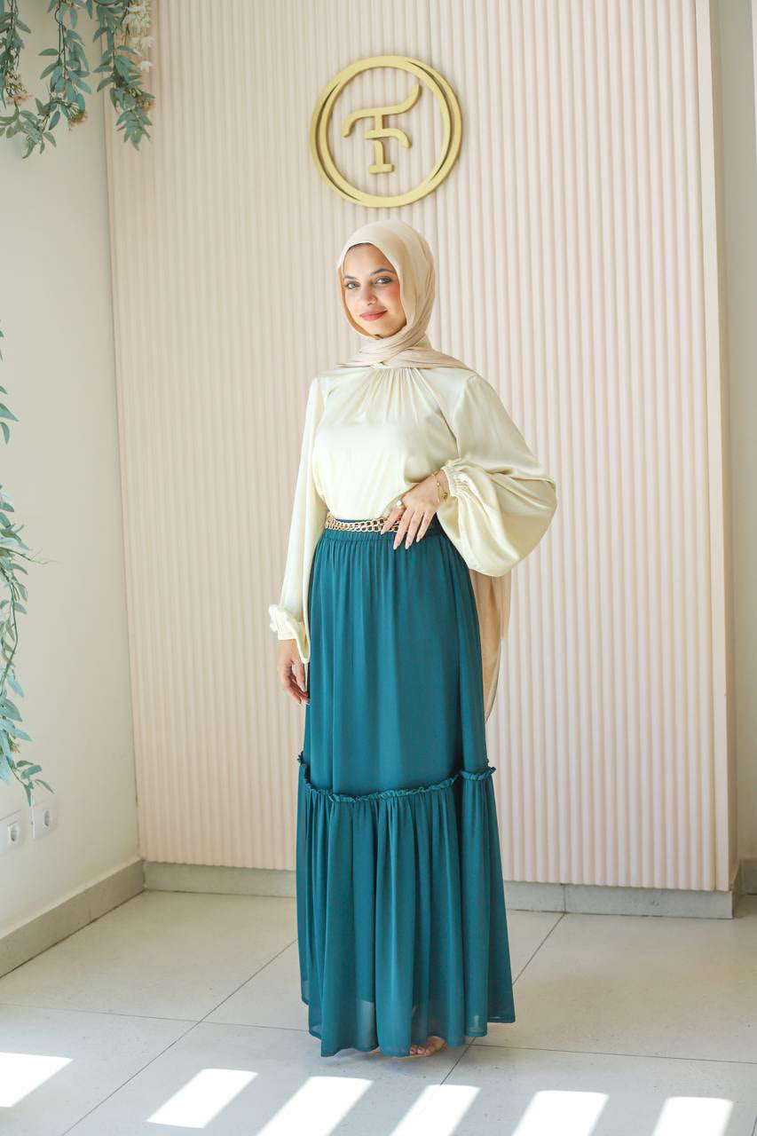 Avocado Ruched Skirt