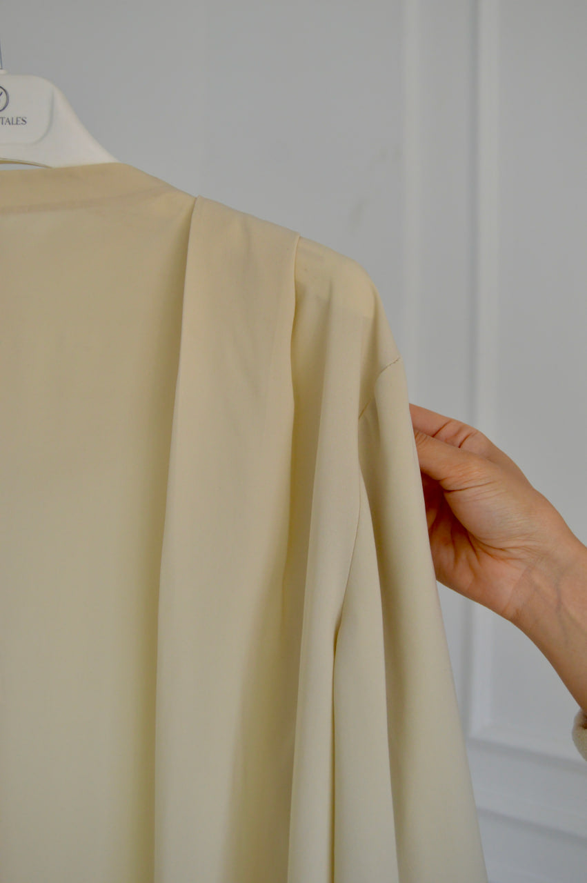 Sand Louvre Blouse