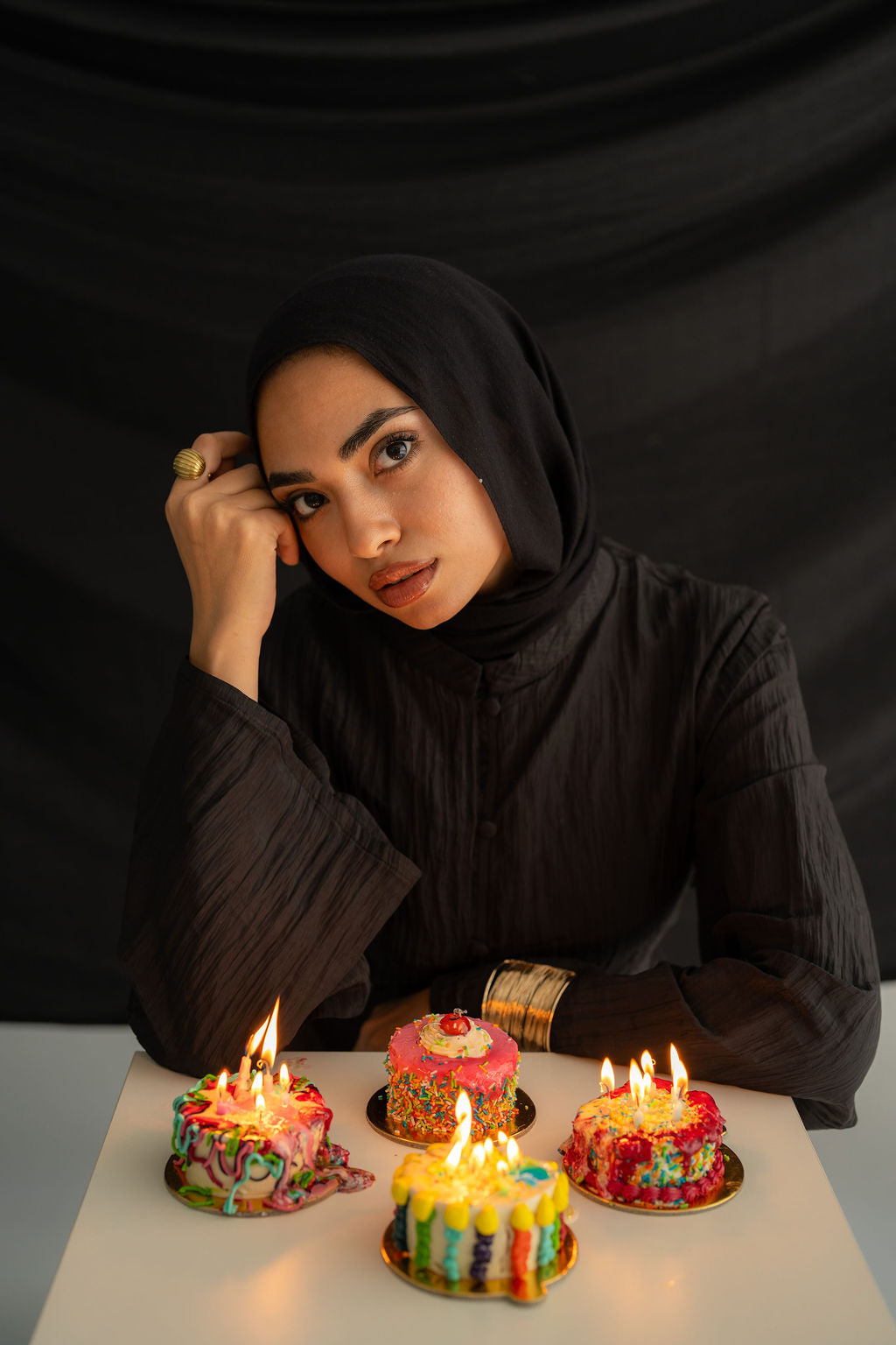 Black Confetti Blouse