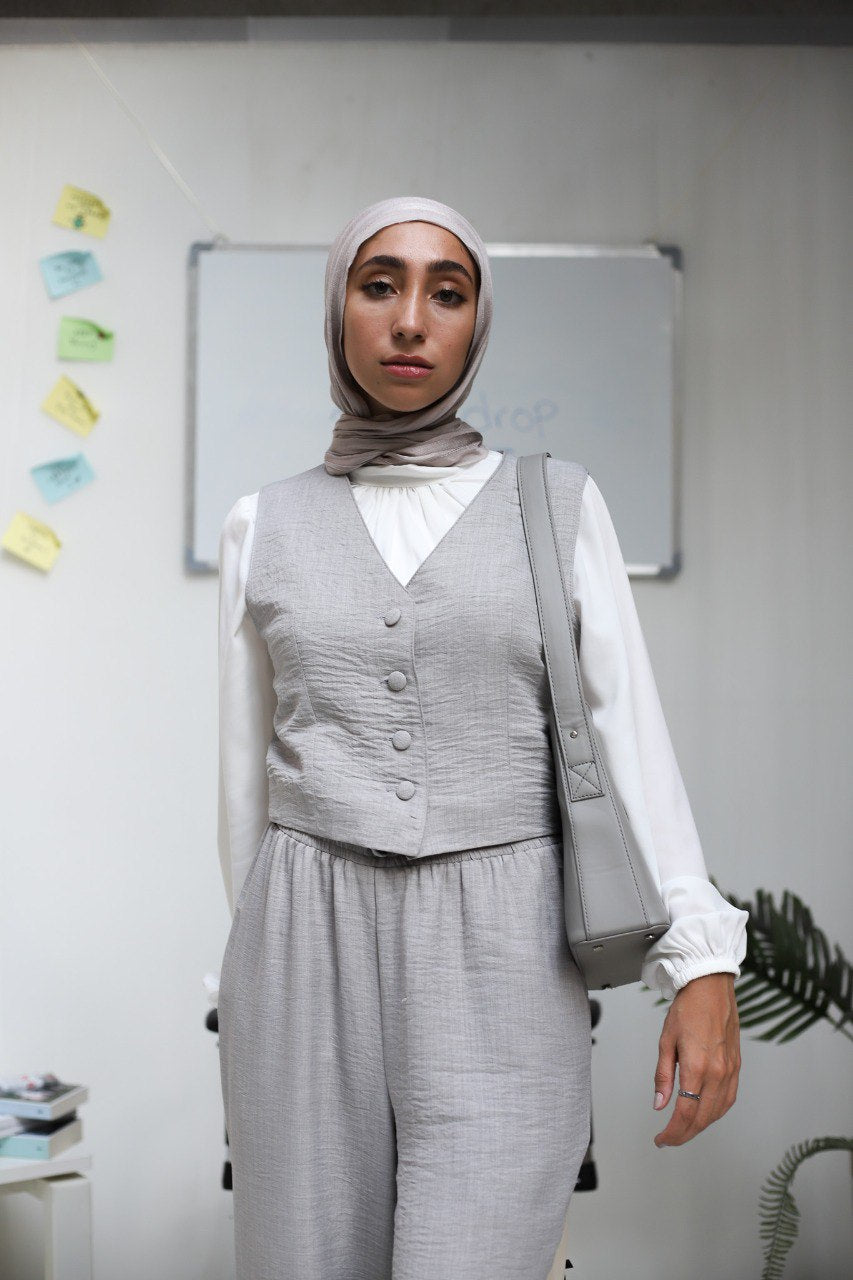 Grey Banker Vest