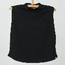 Double Layer Short Fit Sleeveless Basic T-Shirt-Black