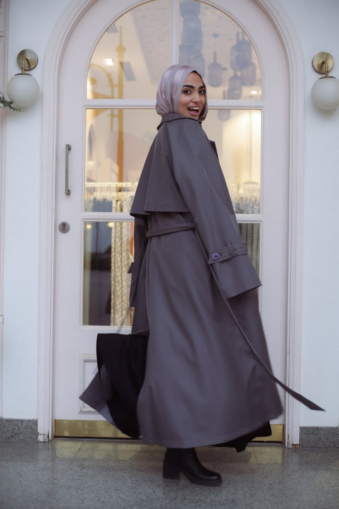 Grey Vague Girl Coat