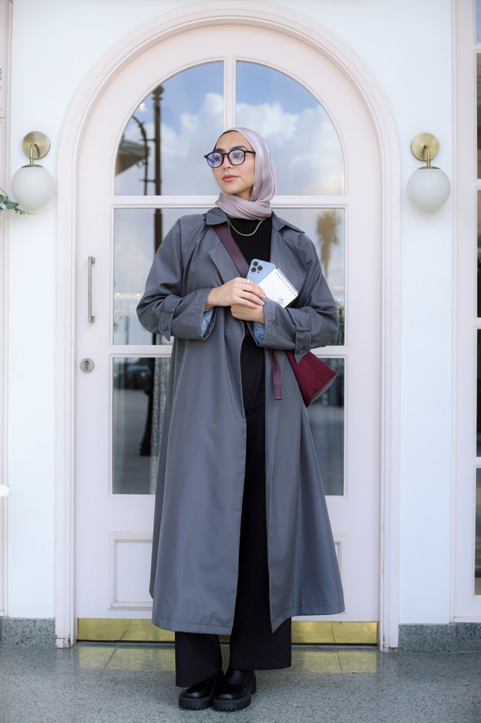 Grey Vague Girl Coat