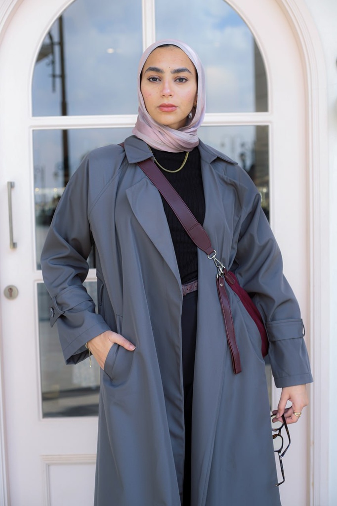 Grey Vague Girl Coat