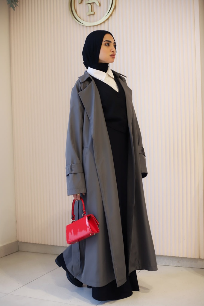 Grey Vague Girl Coat