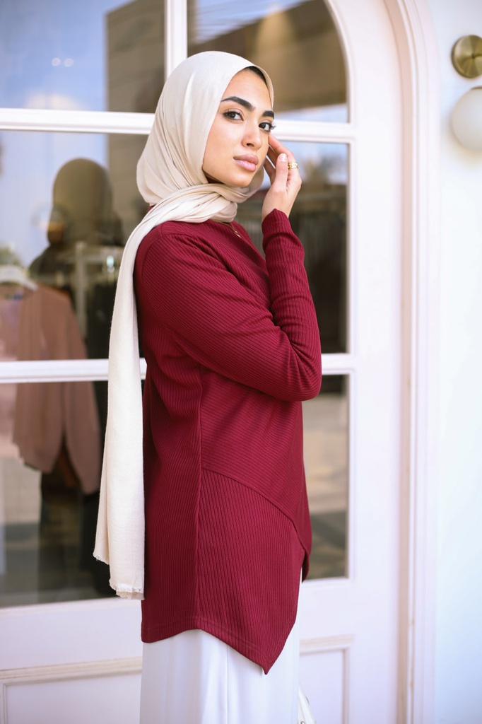 Oxblood Raya Blouse