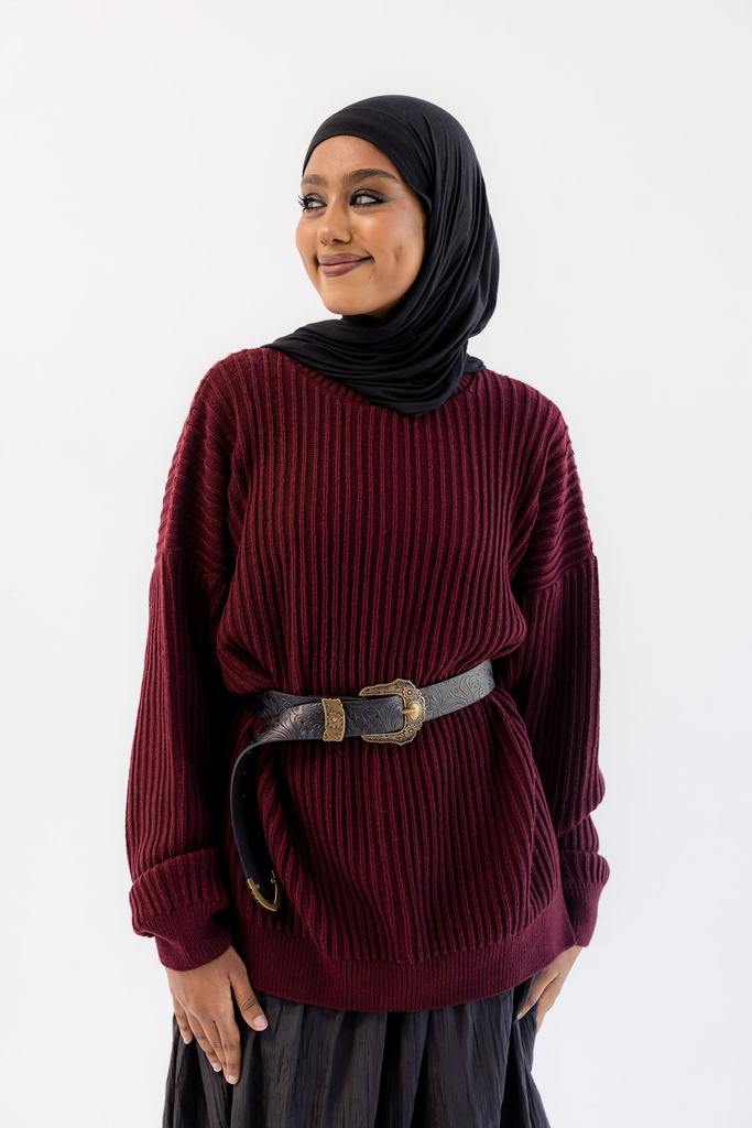 Burgundy Kyoto Pullover