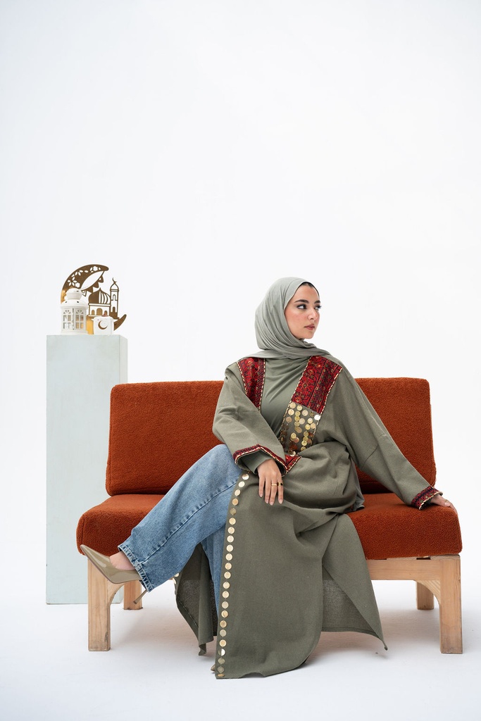 Olive Baghdad Kaftan