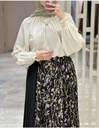 Cream Turtleneck Blouse