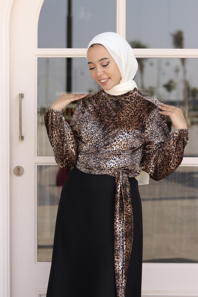 Cheetah Vandela Blouse
