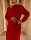 Red Aleena Wrap Dress