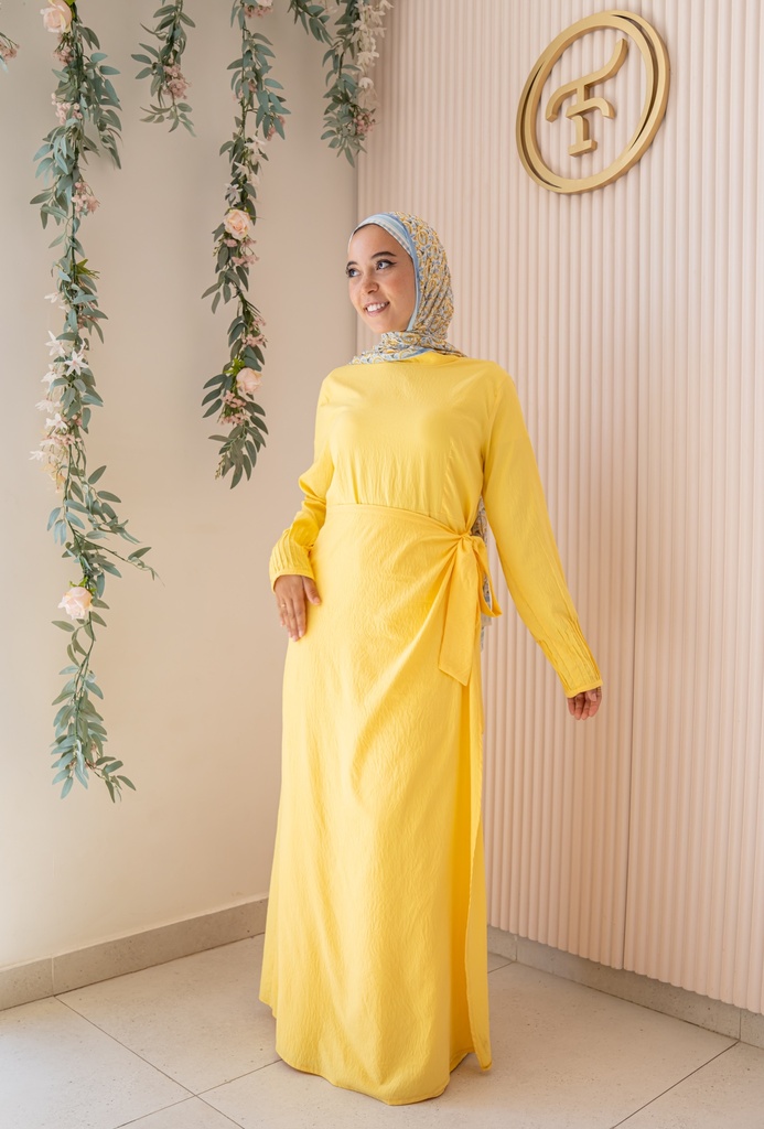 Aleena Yellow Wrap Dress