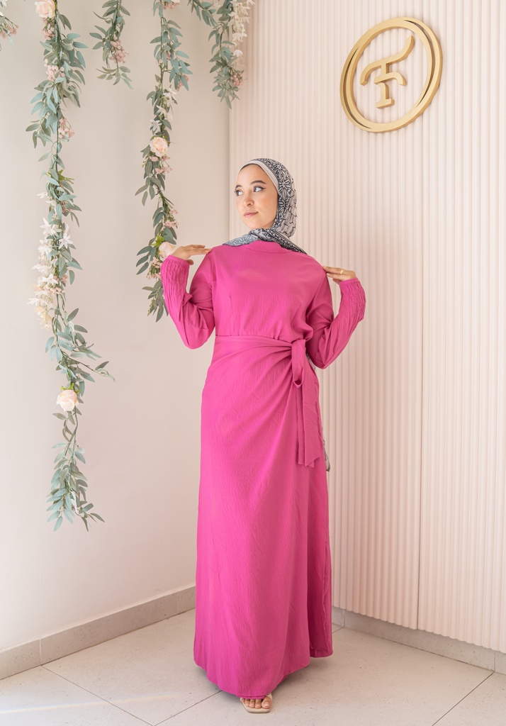Aleena Fuchsia Wrap Dress