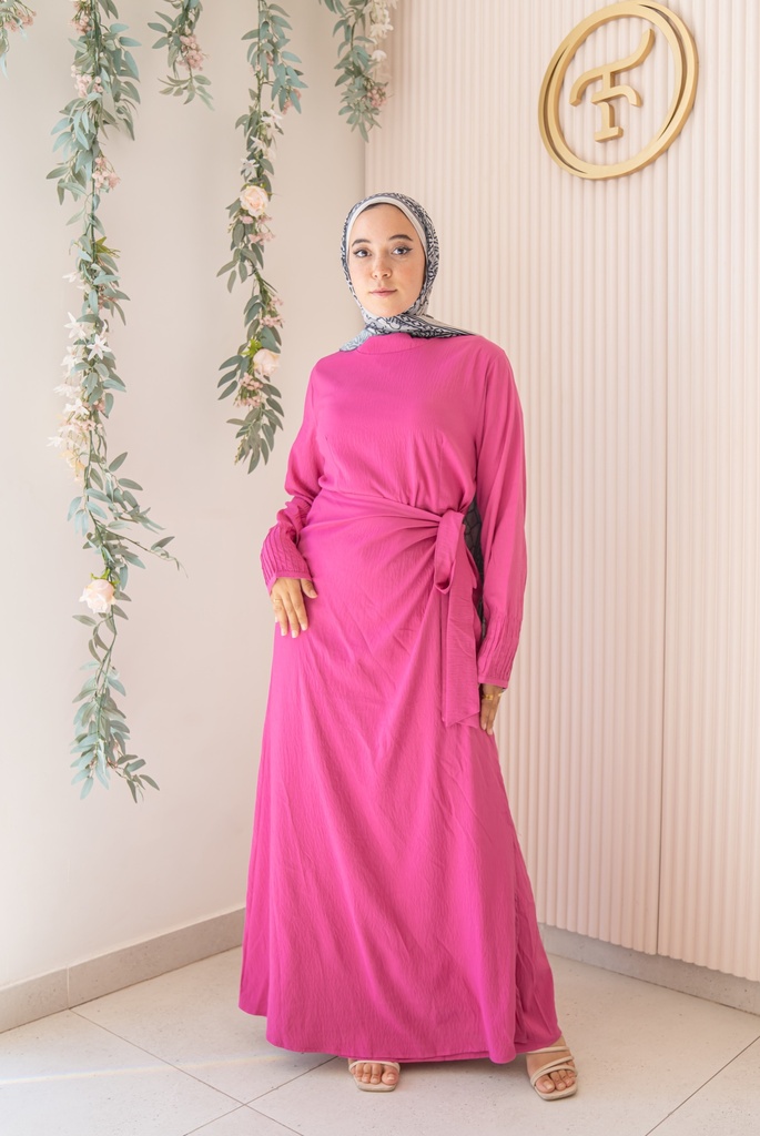 Aleena Fuchsia Wrap Dress