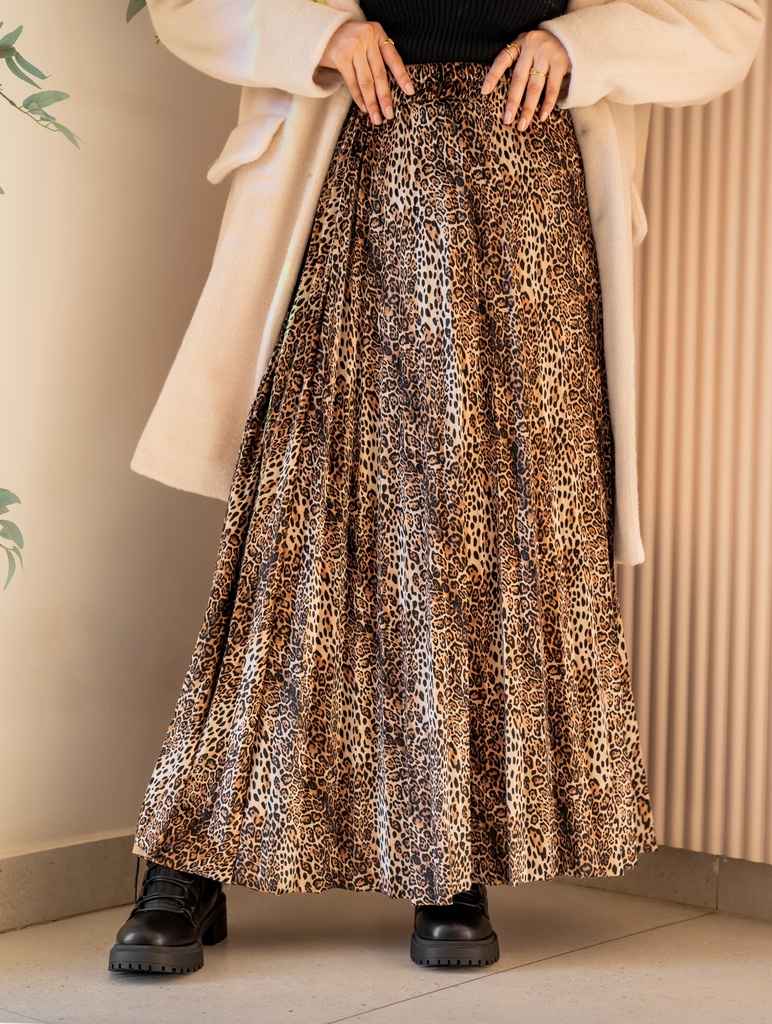 Cheetah Accordion Skirt