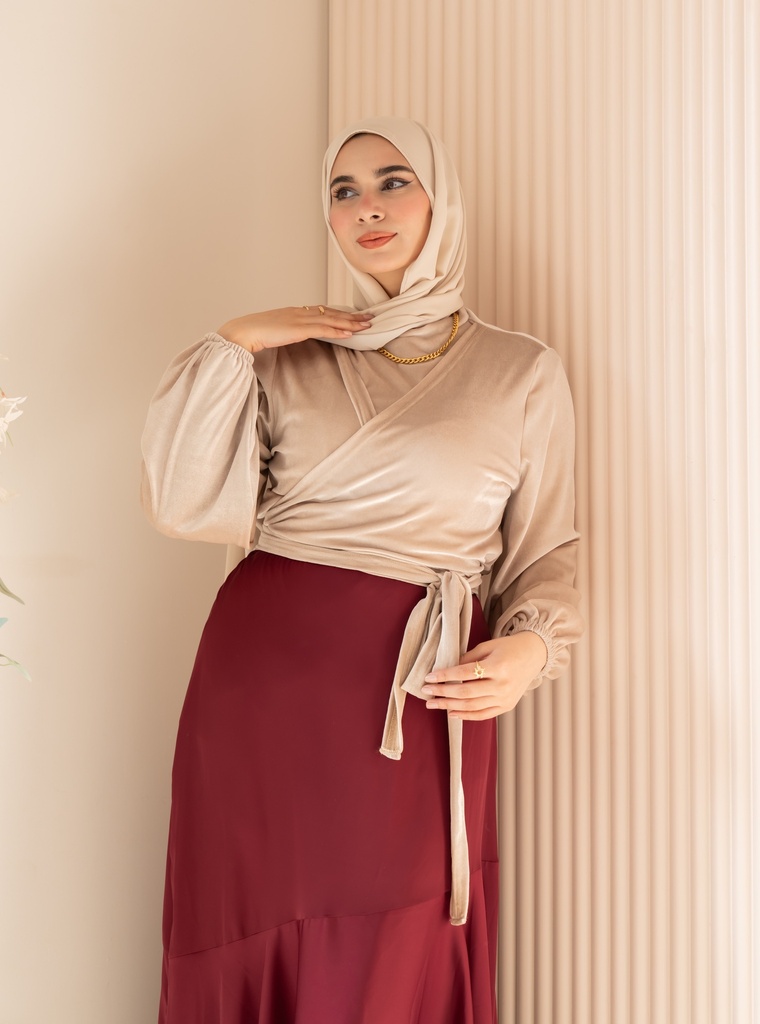 Vandela Champagne Blouse