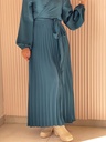Teal Doris Accordion Skirt