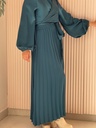Teal Doris Accordion Skirt
