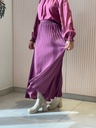 Plum Doris Accordion Skirt