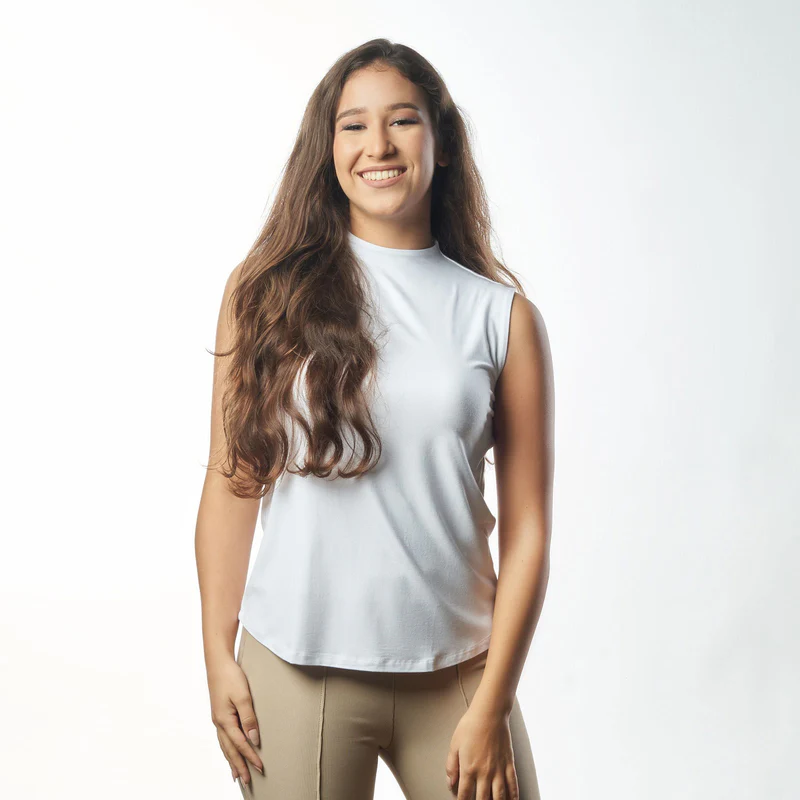 Double Layer Sleeveless Undershirt-White