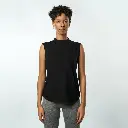 Double Layer Sleeveless Undershirt-Black