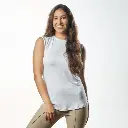 Single Layer Sleeveless Undershirt-White