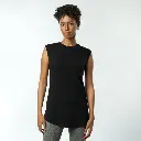 Single Layer Sleeveless Undershirt-Black
