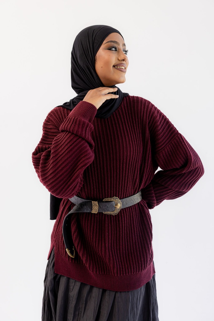 Burgundy Kyoto Pullover