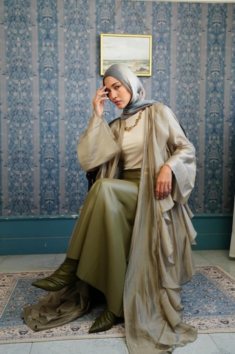 Greige Aleppo Kaftan   