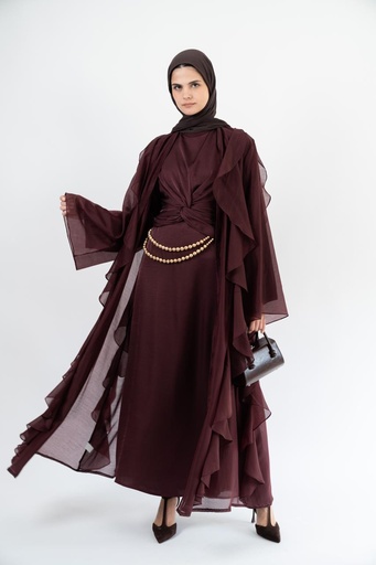 Plum Aleppo Kaftan  