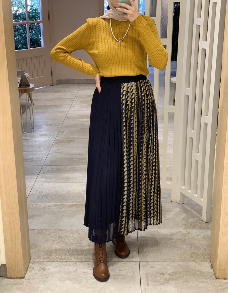 Aztec Pleated Skirt