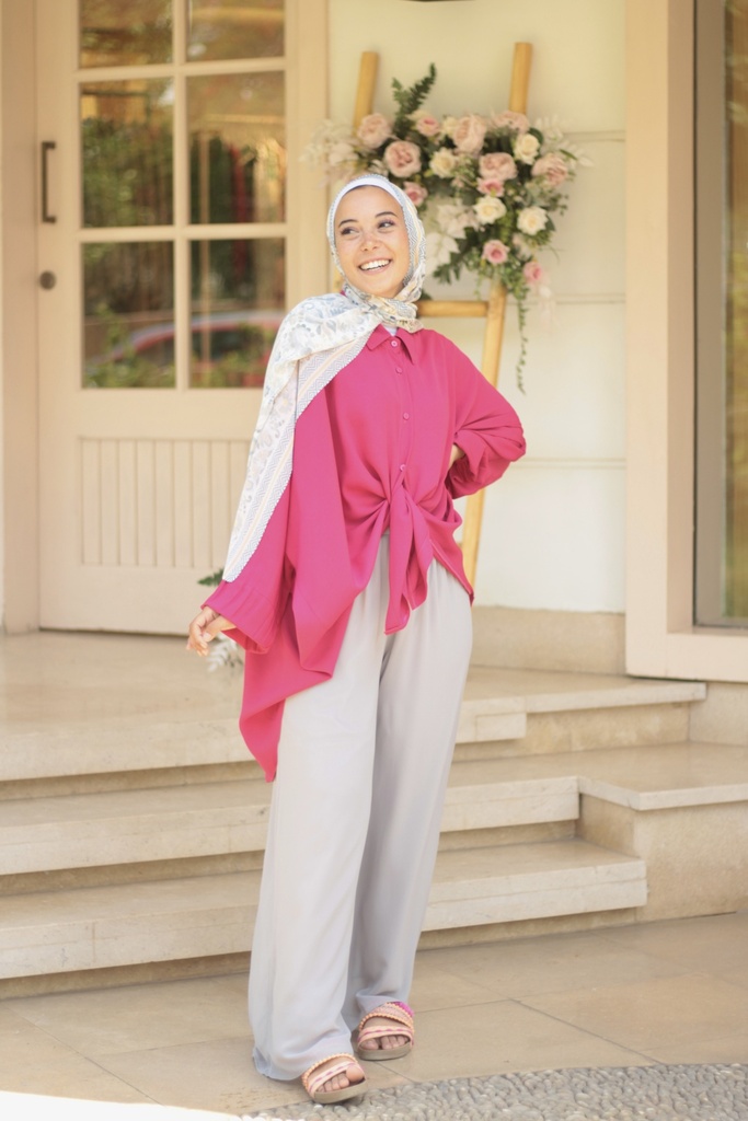 Grey Aura Chiffon Pants