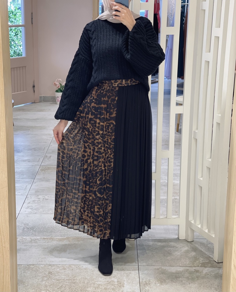 Leopard two tone Skirt