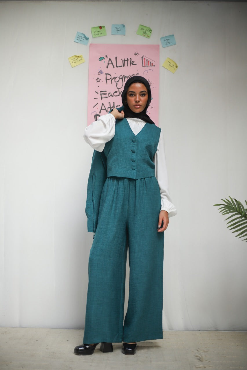 Teal Banker Vest