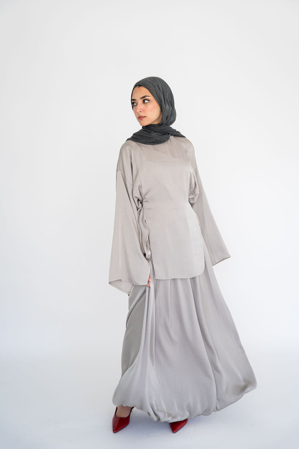 Silver Liwa Blouse