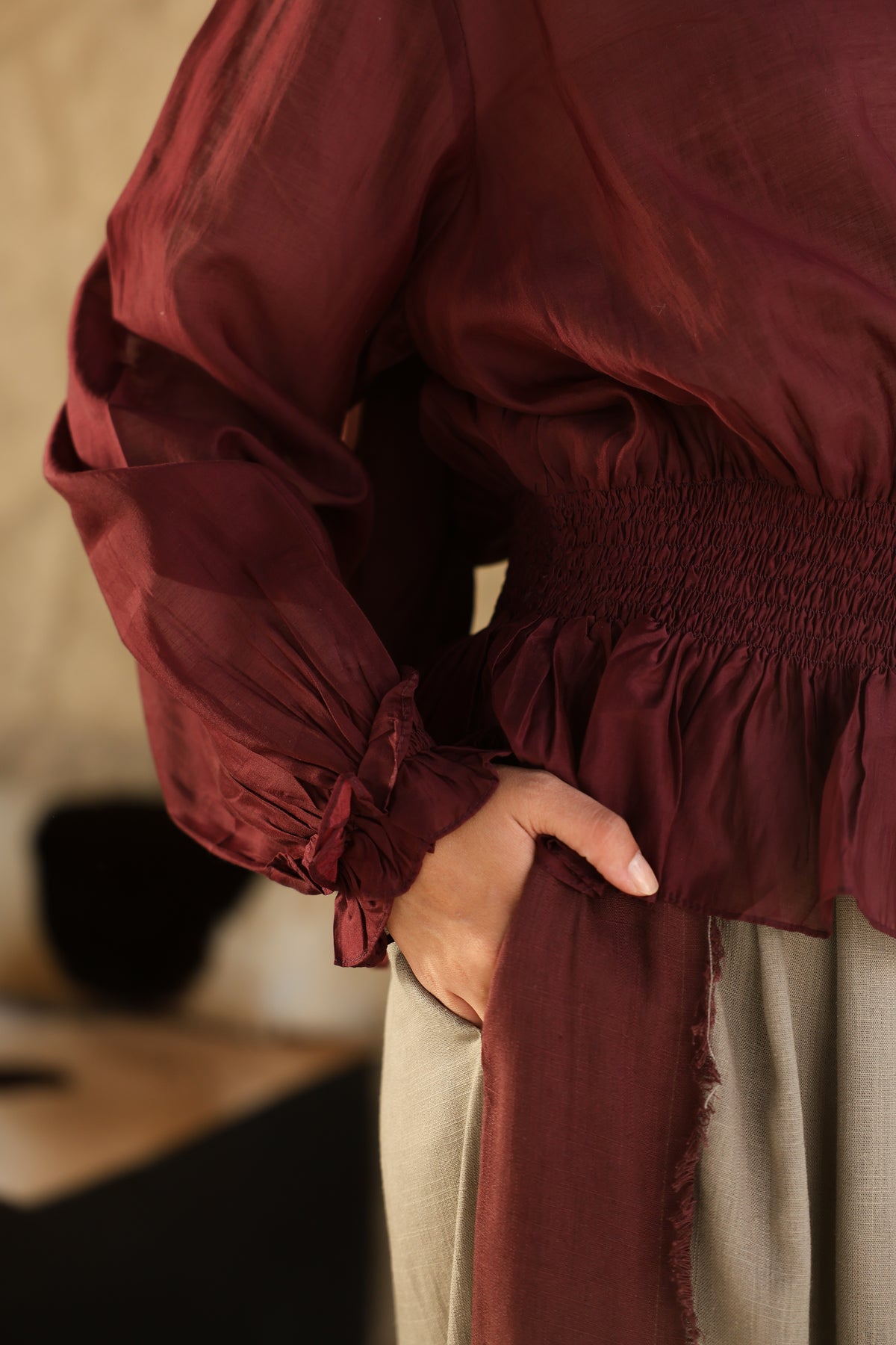 Plum Nola Blouse