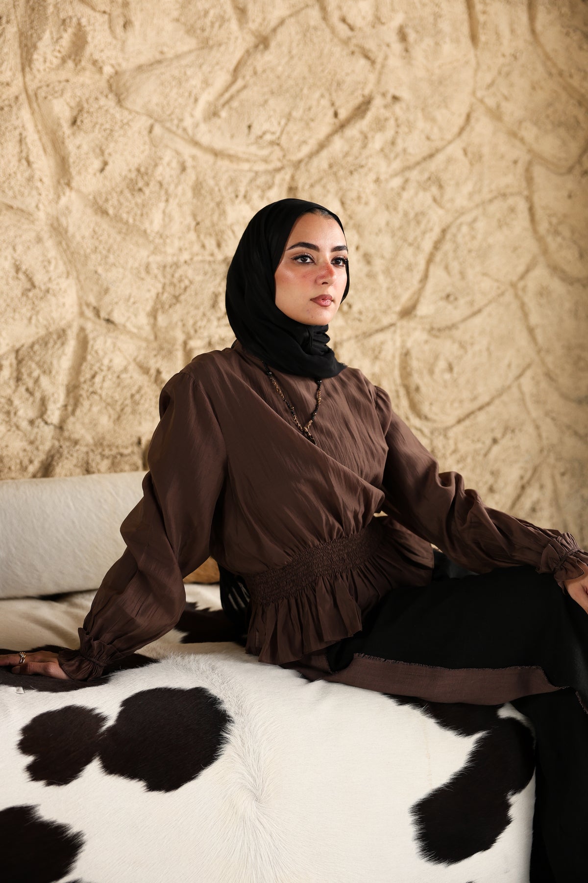 Chocolate Nola Blouse