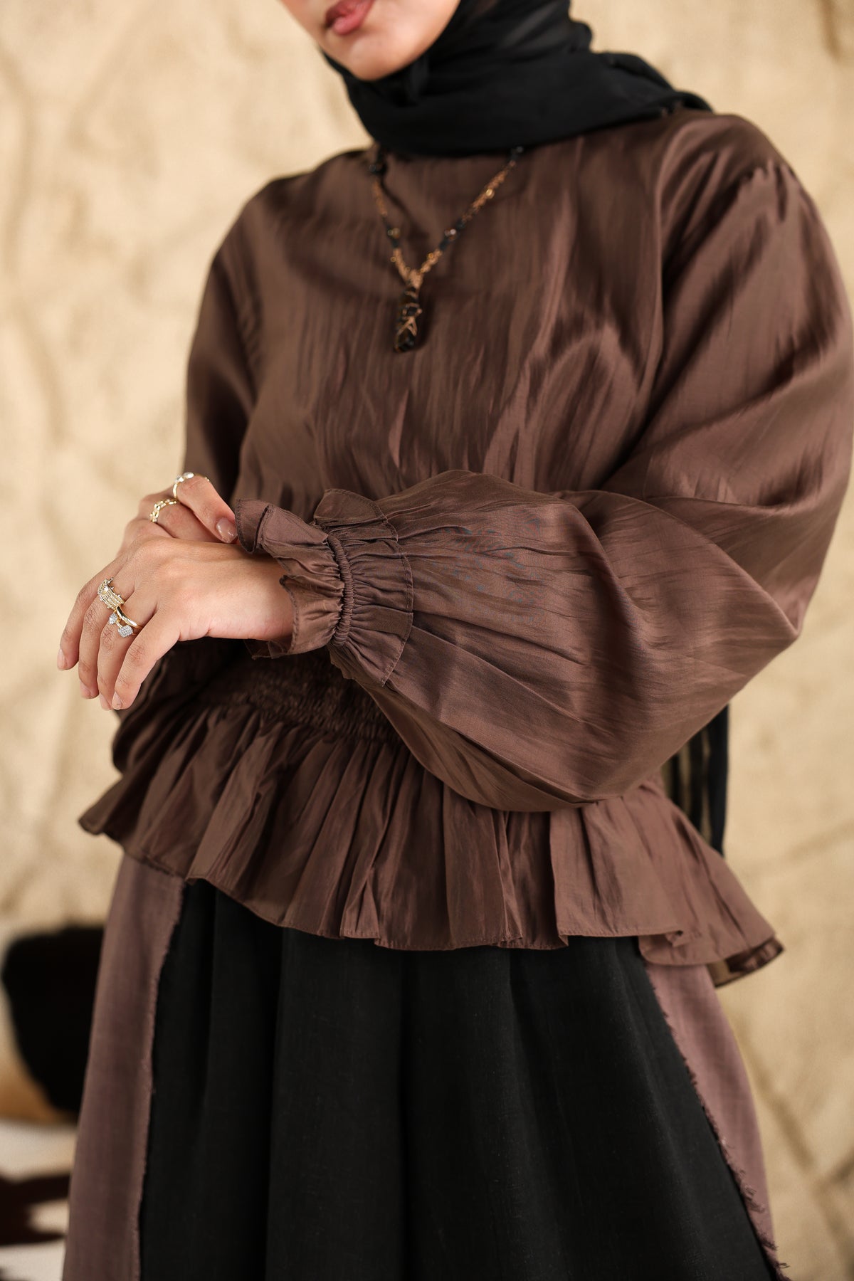 Chocolate Nola Blouse