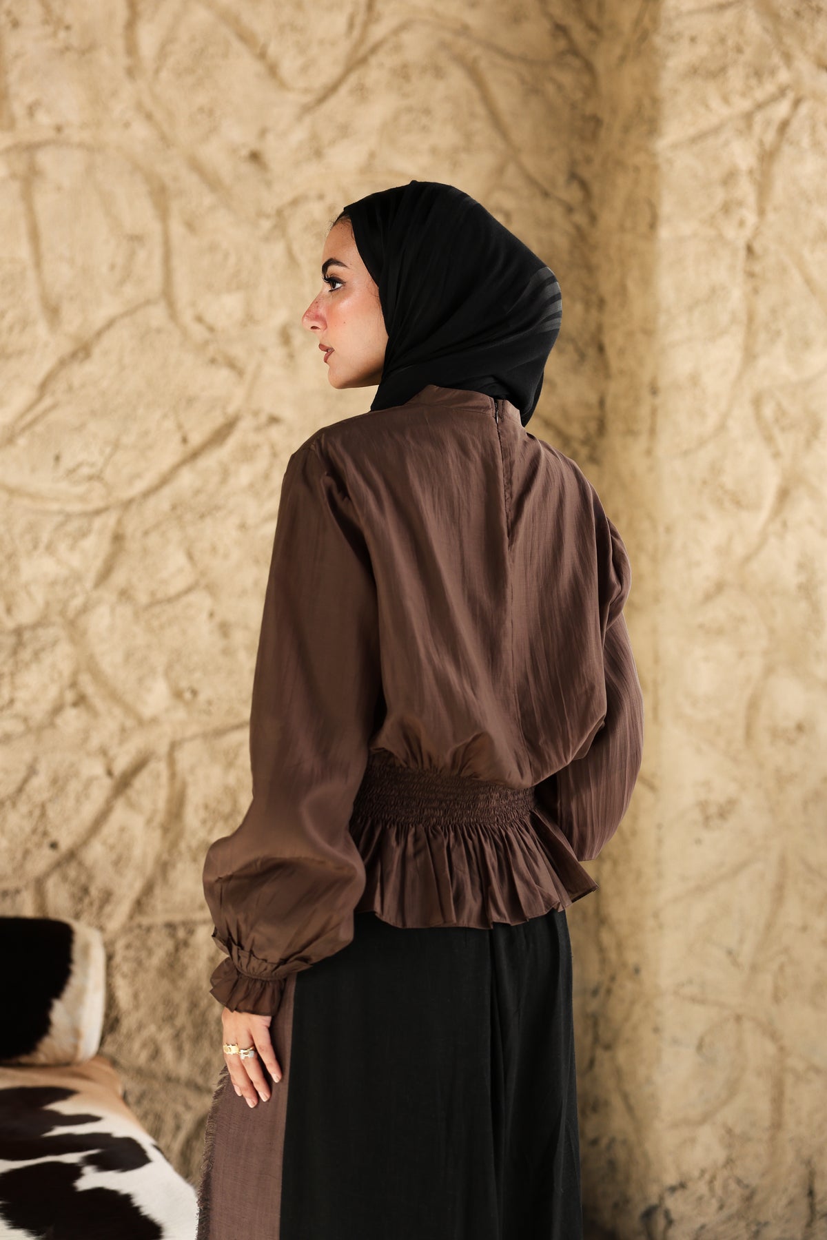 Chocolate Nola Blouse