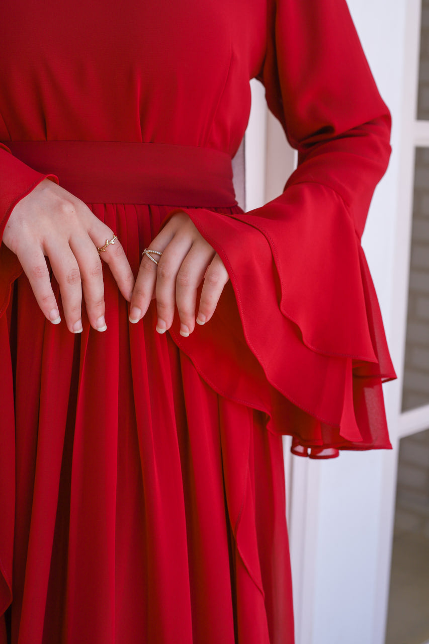 Maroon Belle Dress