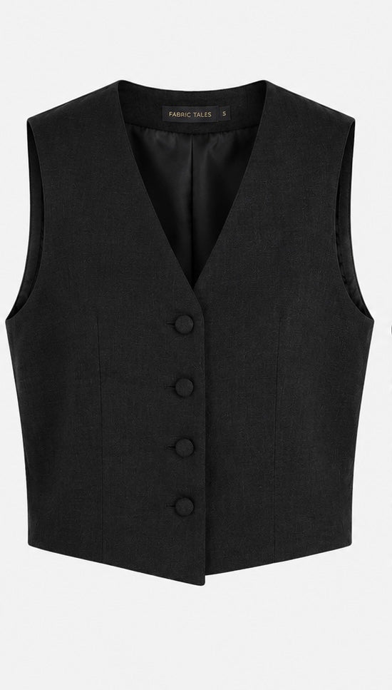 Black Banker Vest