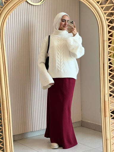 Oxblood Zyne Skirt